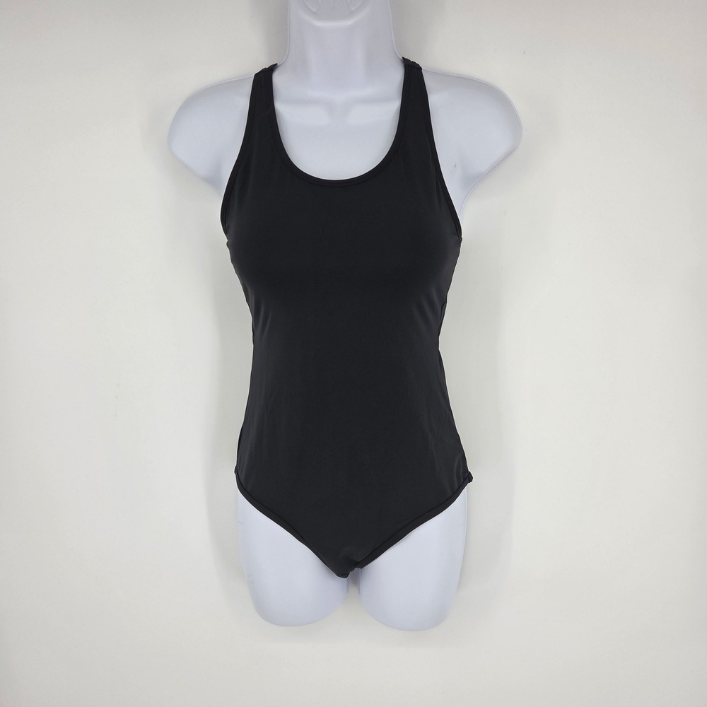 Beautikini Womens Black Racerback Cutout One Piece Swimsuit Size Small NWT